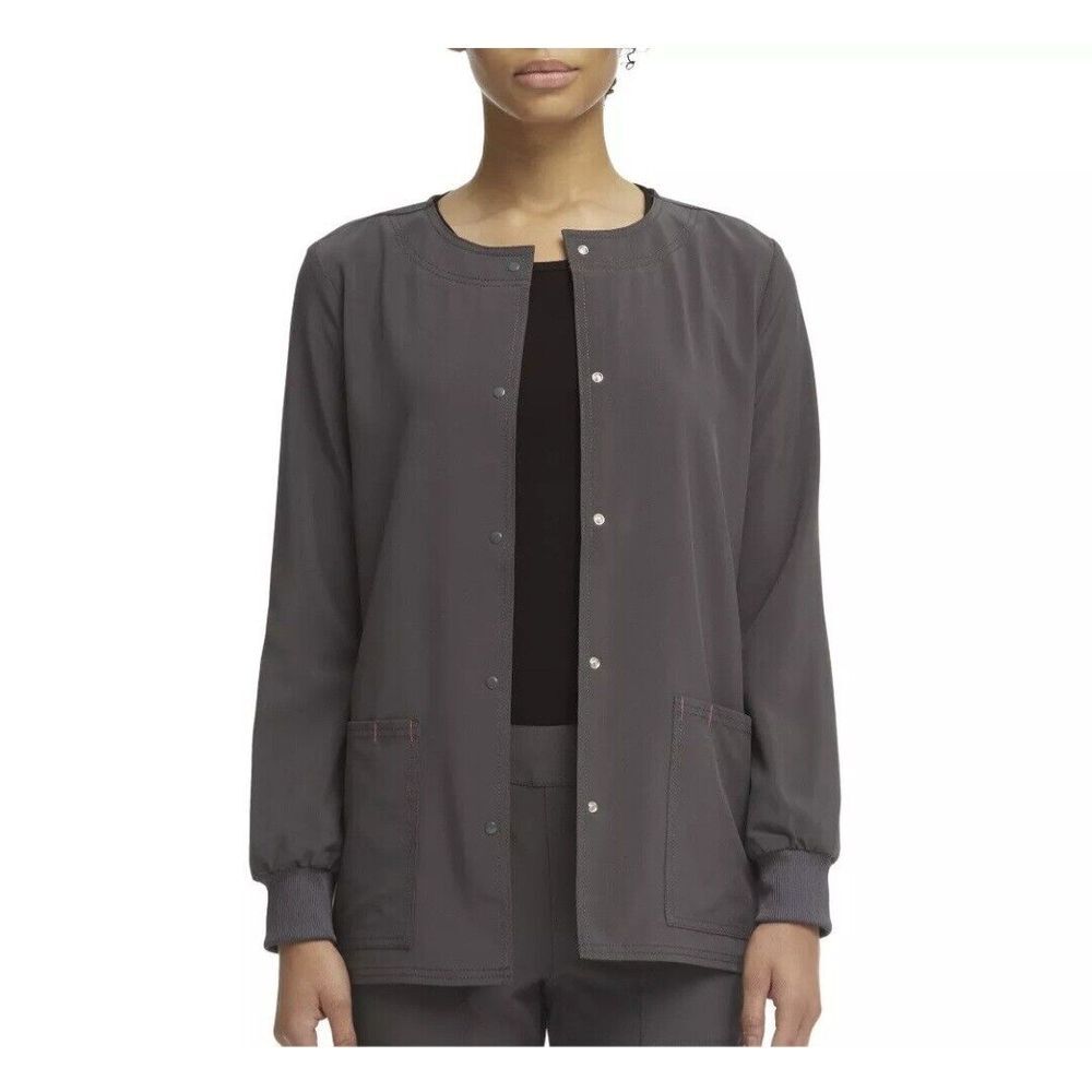 Scrubstar Scrub Jacket Womens Large Black Warm Up Pockets / Size XS